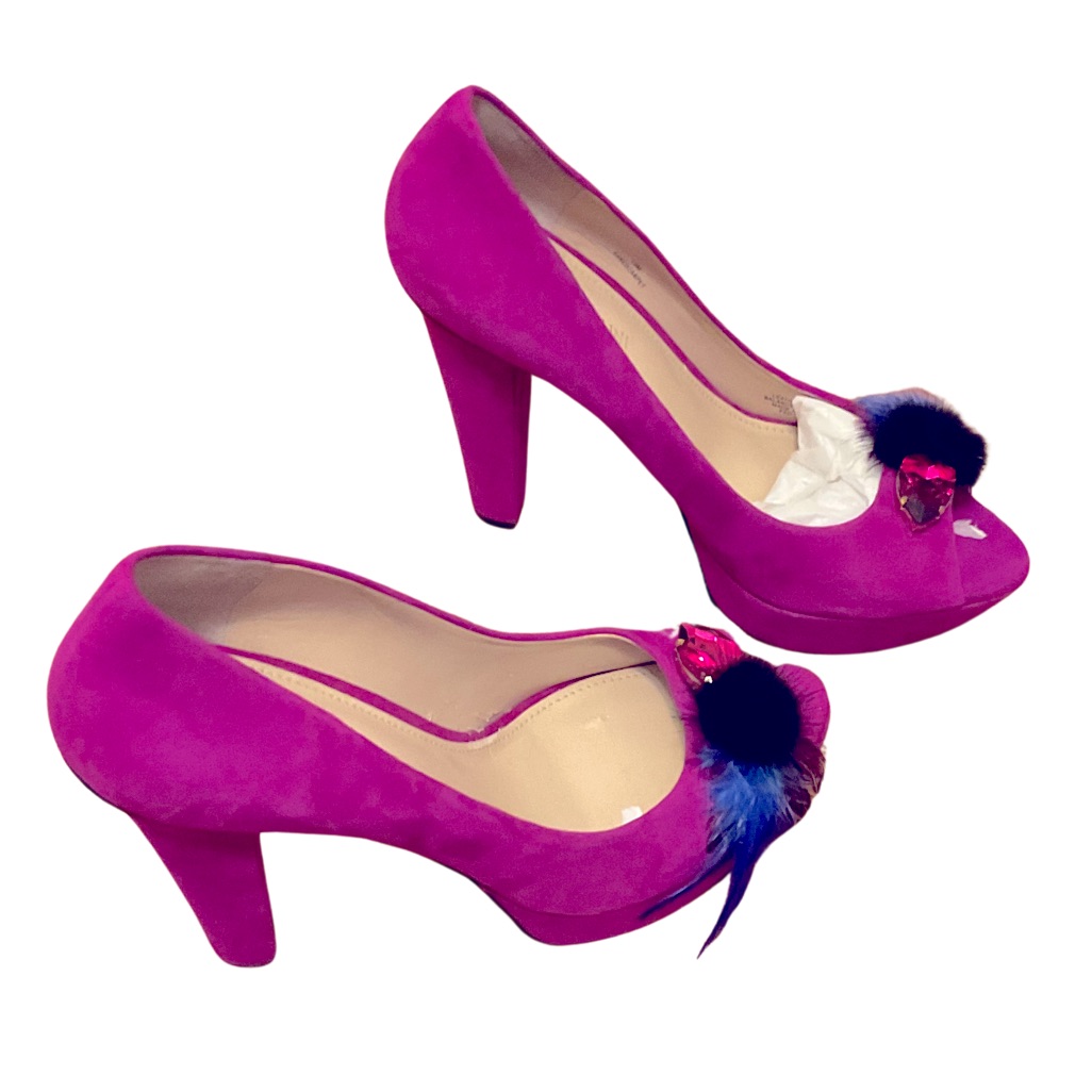 Feathered Fusia Shoes